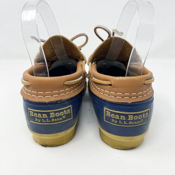 LL Bean Navy Blue Bean Boots Slip Ons Size 6 Waterproof Lace Up Made in Maine - Picture 4 of 9